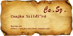 Csajka Szilárd névjegykártya