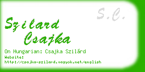 szilard csajka business card